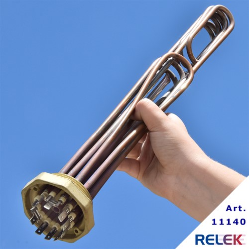 Elpatronelement  9000W R50 IL=415mm BP9 koppar