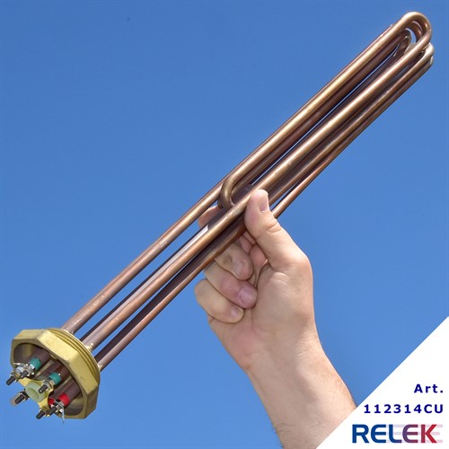 Elpatronelement  9000W R50 IL=490mm PPE-IA-9cu inaktiv 150mm