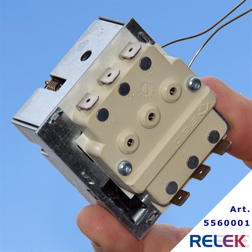 Kombitermostat EGO 3-pol. 0-40°C, 106-8°C, kap.370/390mm